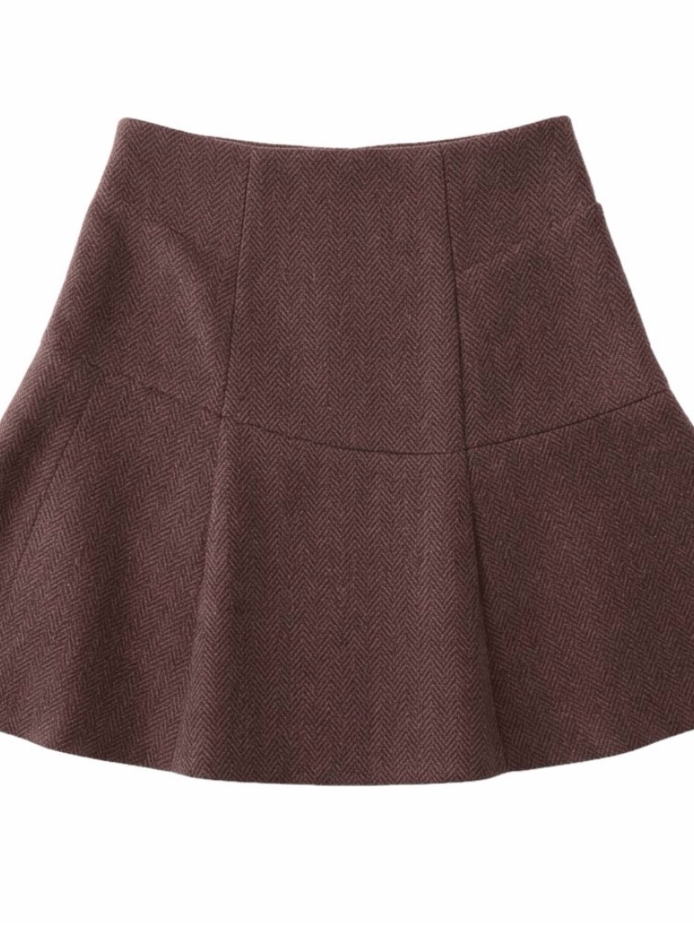 LOFT Brown Mini A-Line Skirt